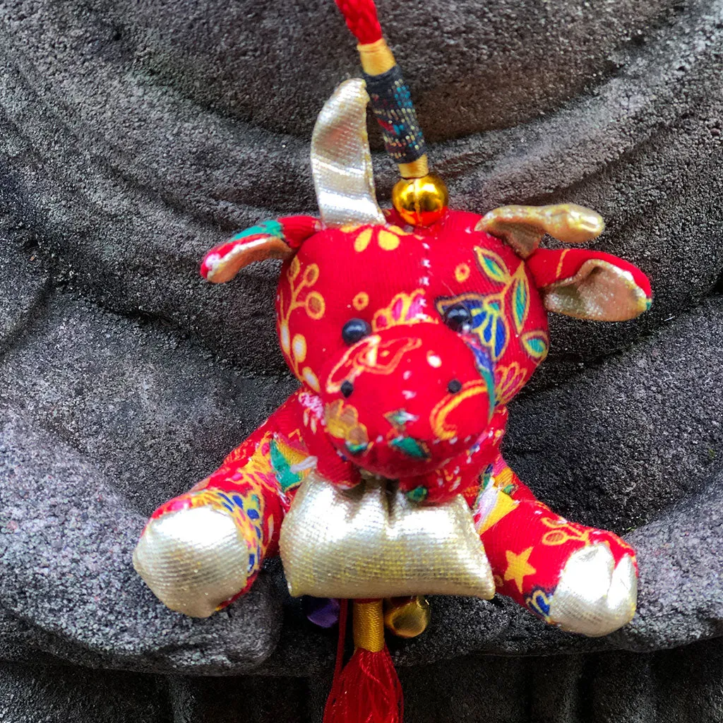 SALE - Printed Cow - Chinese Hanging Decoration cow/ox