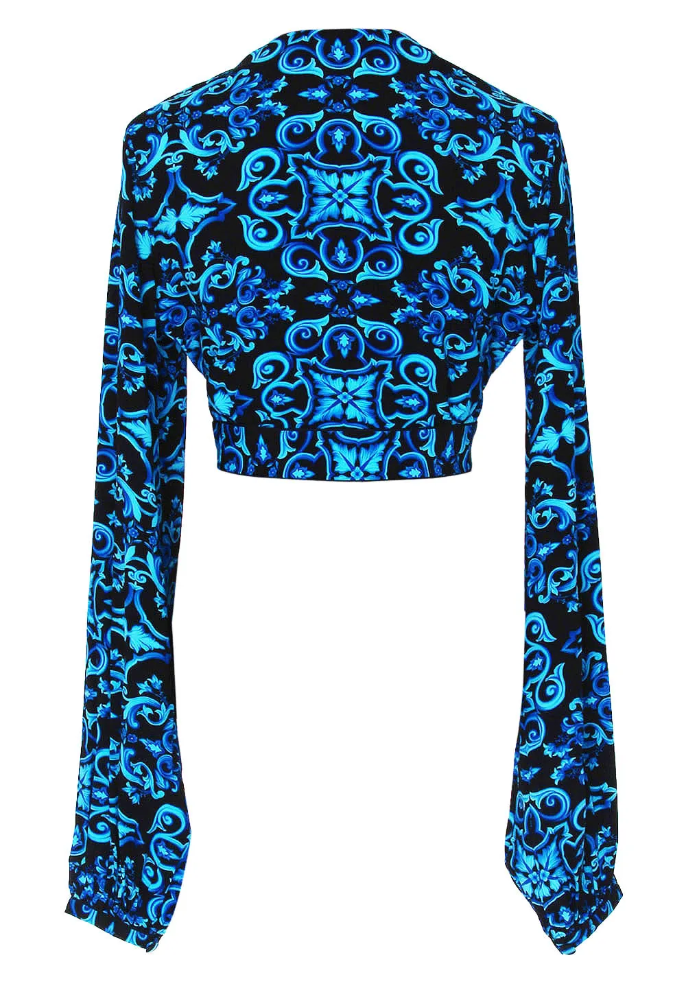 Siciliana - Bianca Cropped Blouse (Black)
