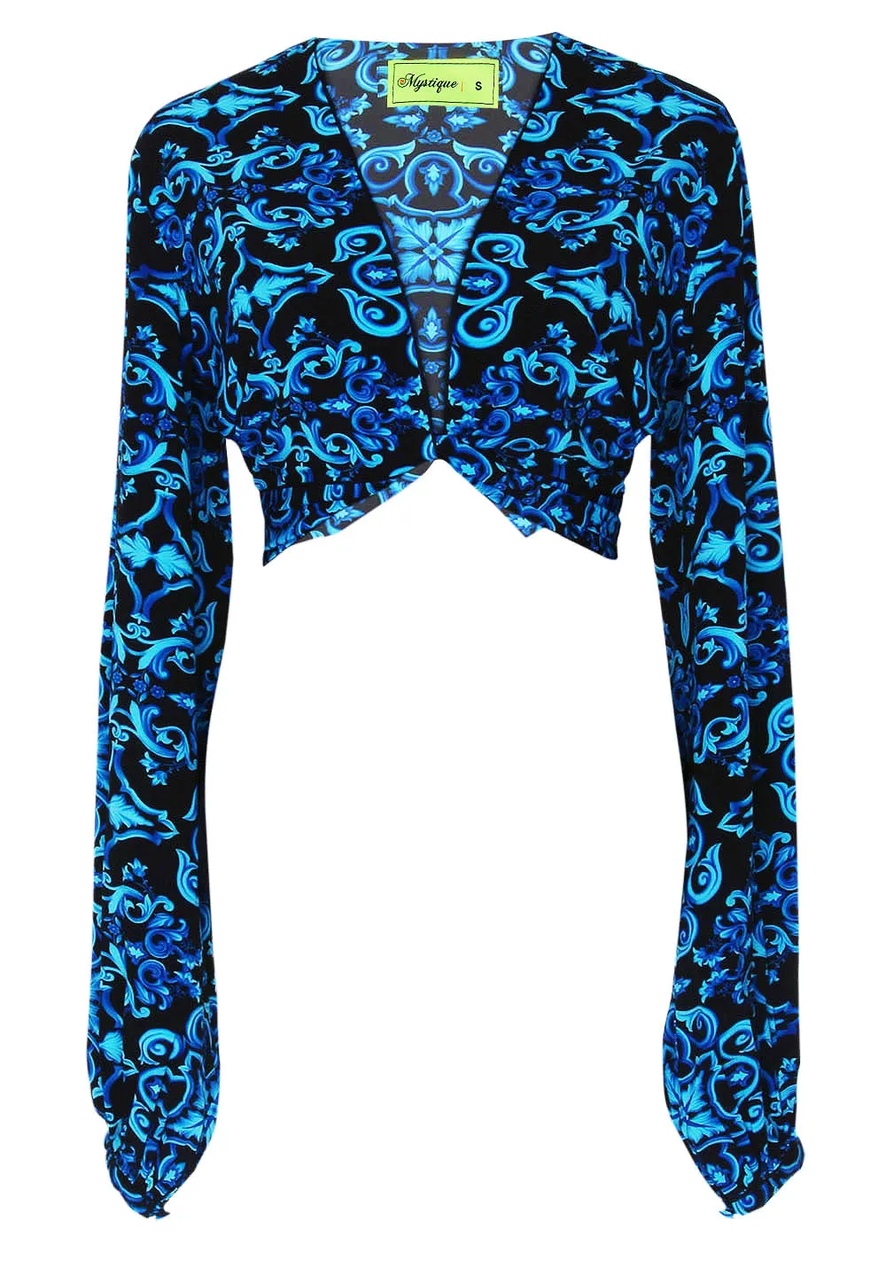 Siciliana - Bianca Cropped Blouse (Black)