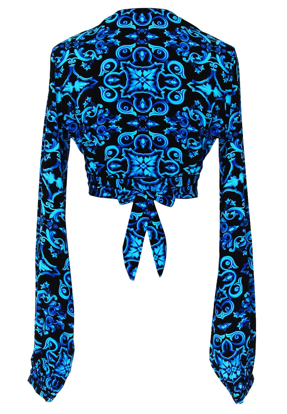 Siciliana - Bianca Cropped Blouse (Black)