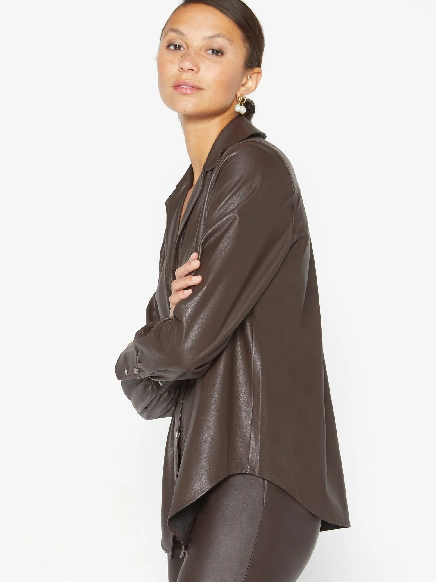 The Vegan Leather Layra Shirt