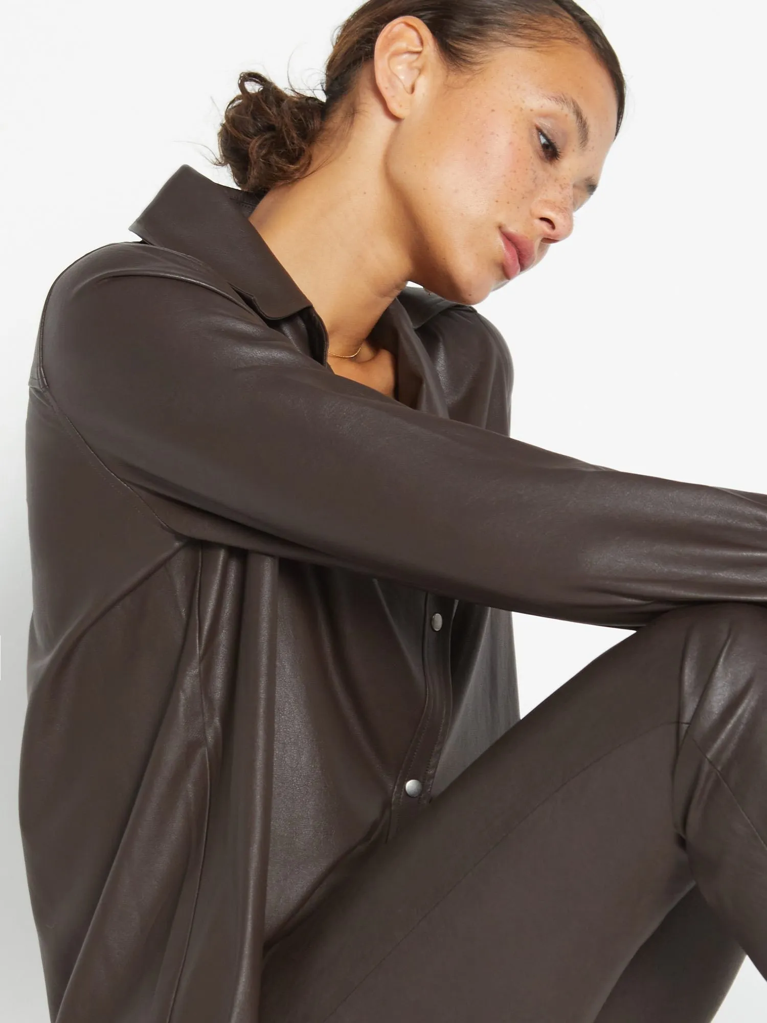 The Vegan Leather Layra Shirt