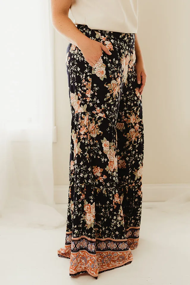 Tiered Ruffle Wide Leg Pants