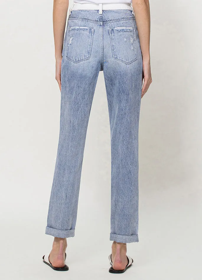 Two Tone Mom Jeans