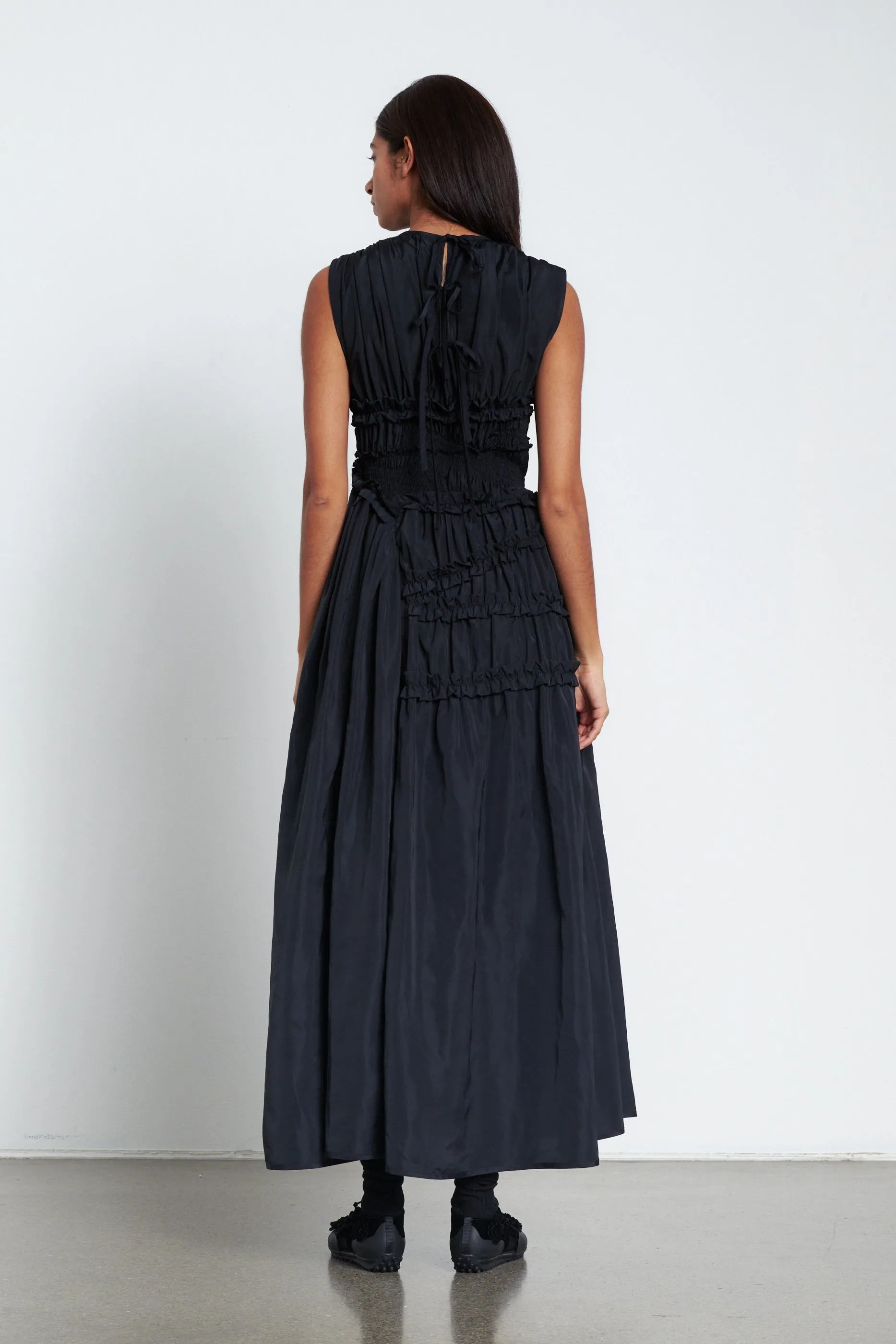 UTOPIA | DRESS RECYCLED FAILLE BLACK