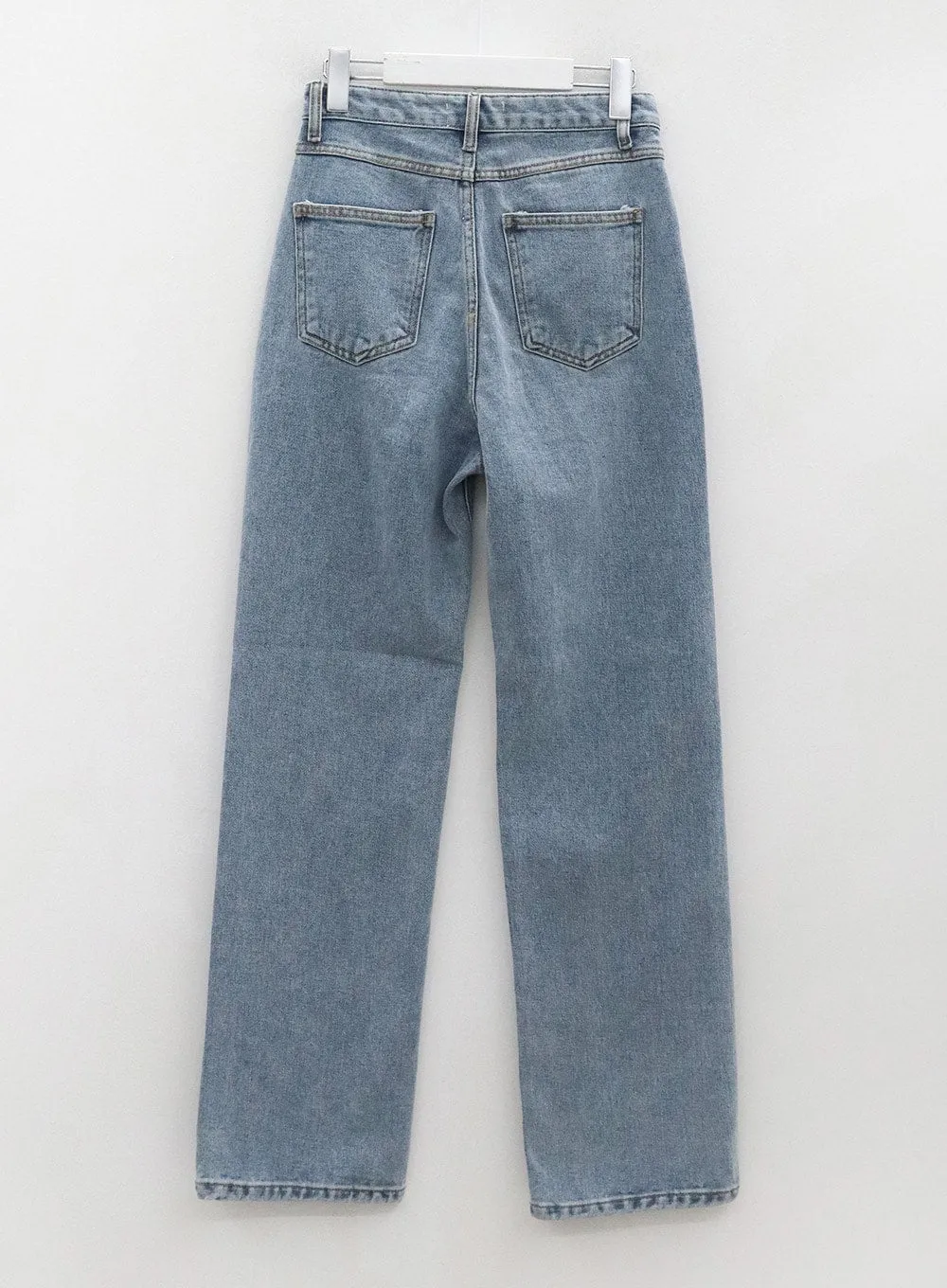 Washed Light Blue Maxi Jeans OS01