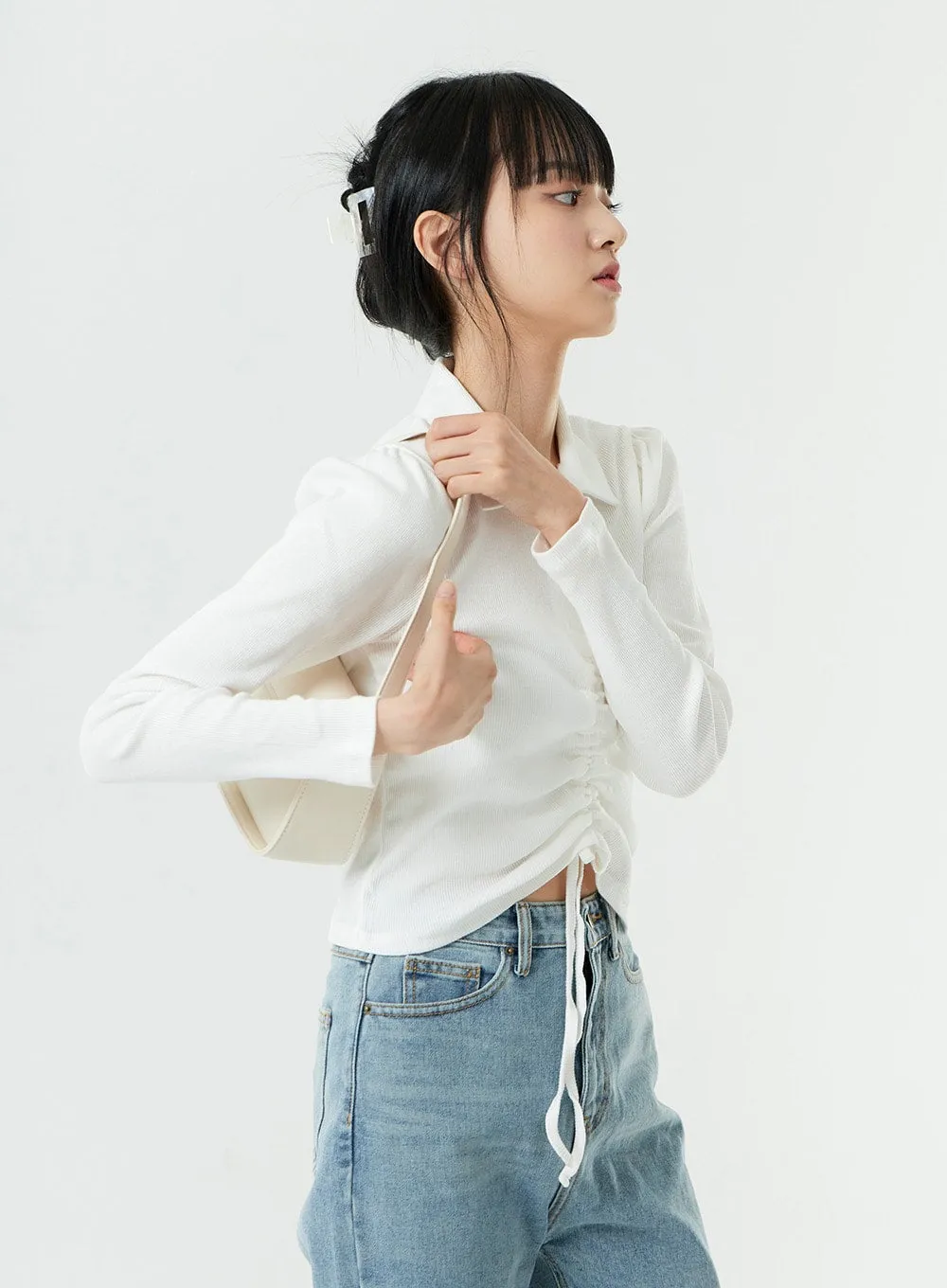 Washed Light Blue Maxi Jeans OS01