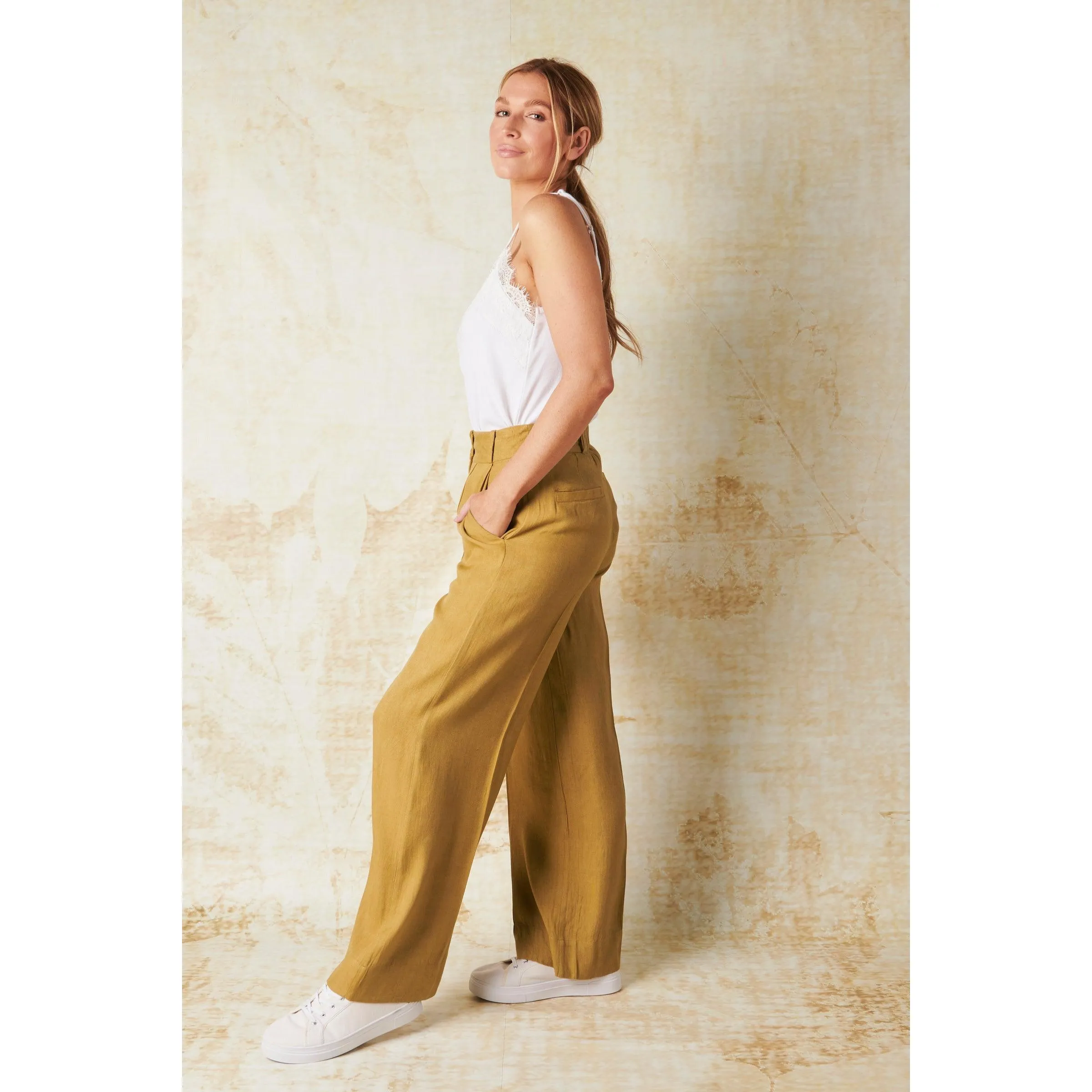 Wide Leg Classic Pant - Cinnamon