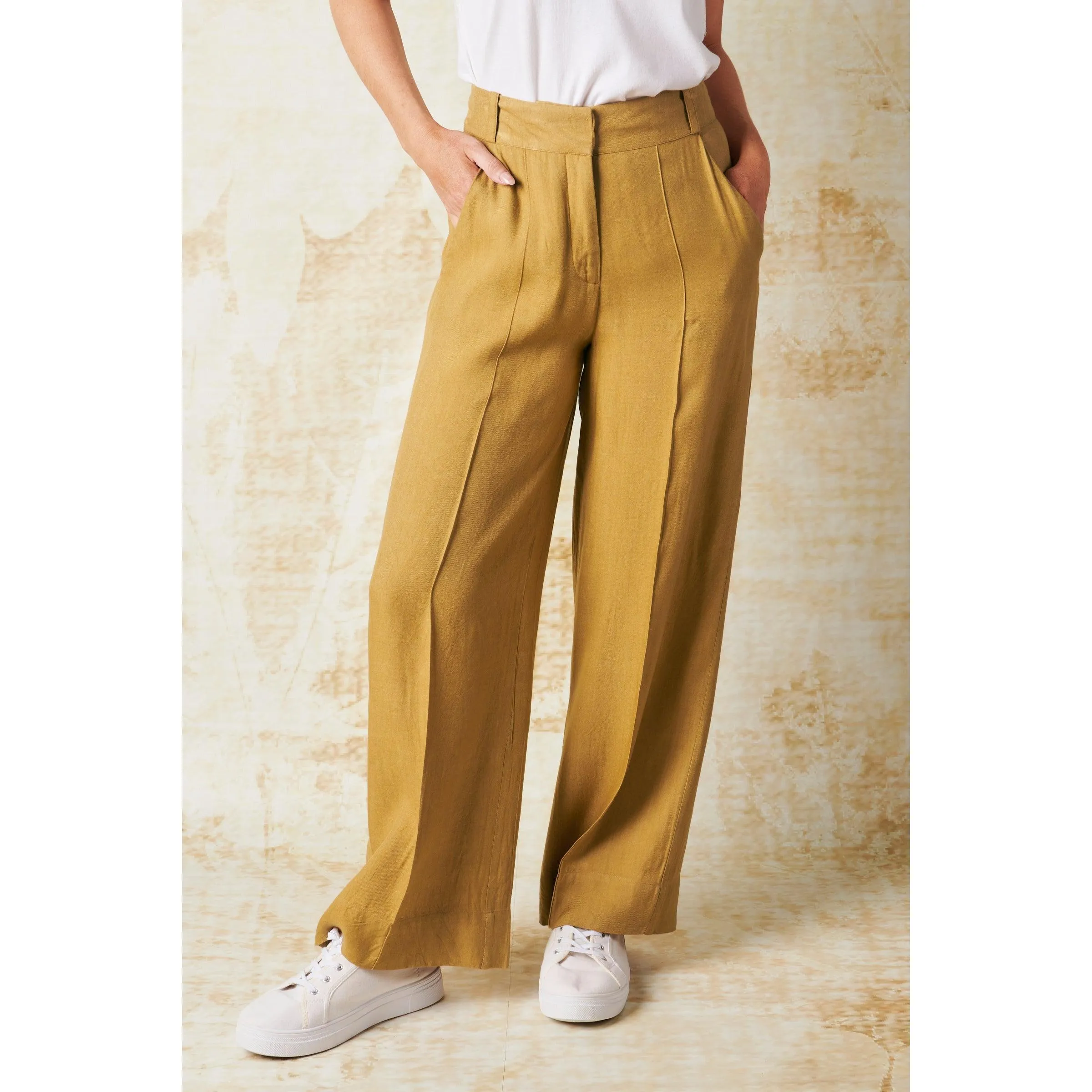 Wide Leg Classic Pant - Cinnamon