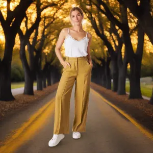 Wide Leg Classic Pant - Cinnamon
