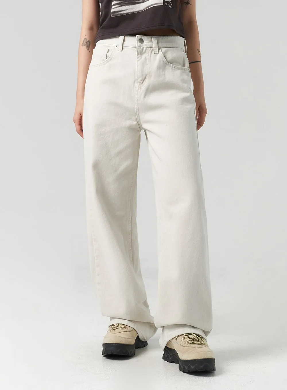 Wide Leg Color Pants CL317