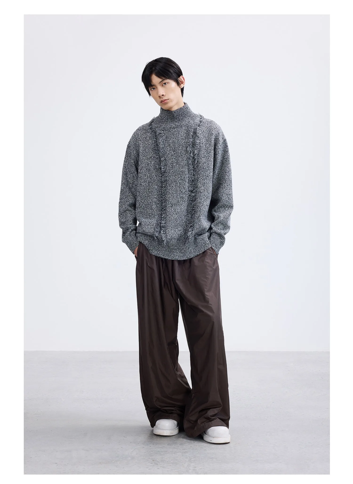 Wide leg drawstring casual sports pants