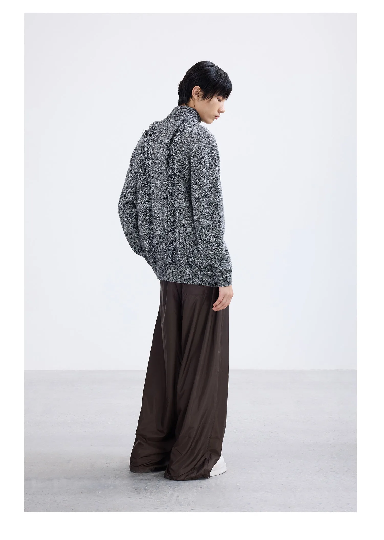 Wide leg drawstring casual sports pants