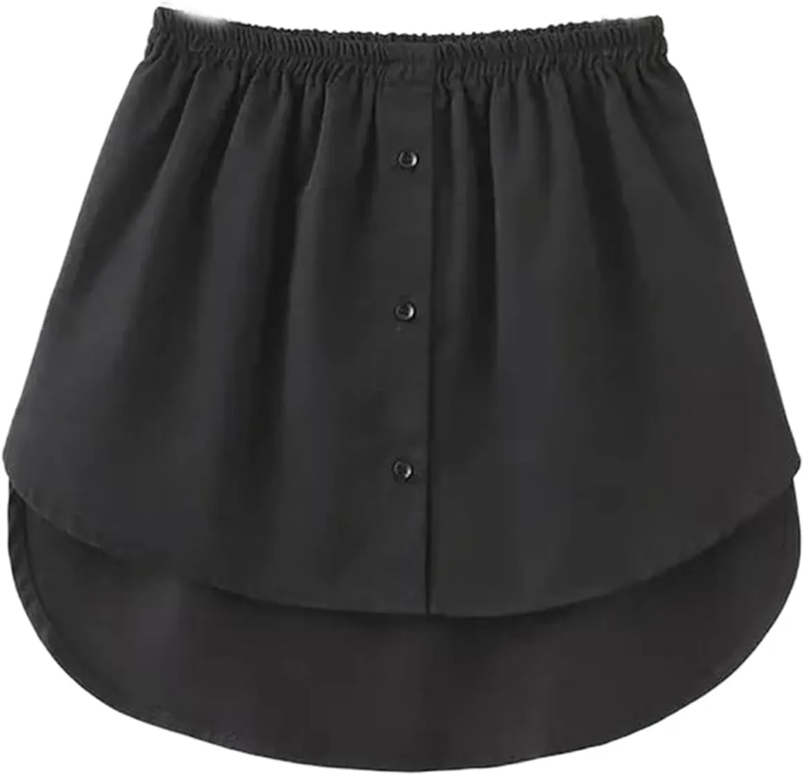 Women??s Shirt Extender Skirt Elastic Waisted Button Down Adjustable Underskirt Summer Loose A-line Folded Skirt 2025