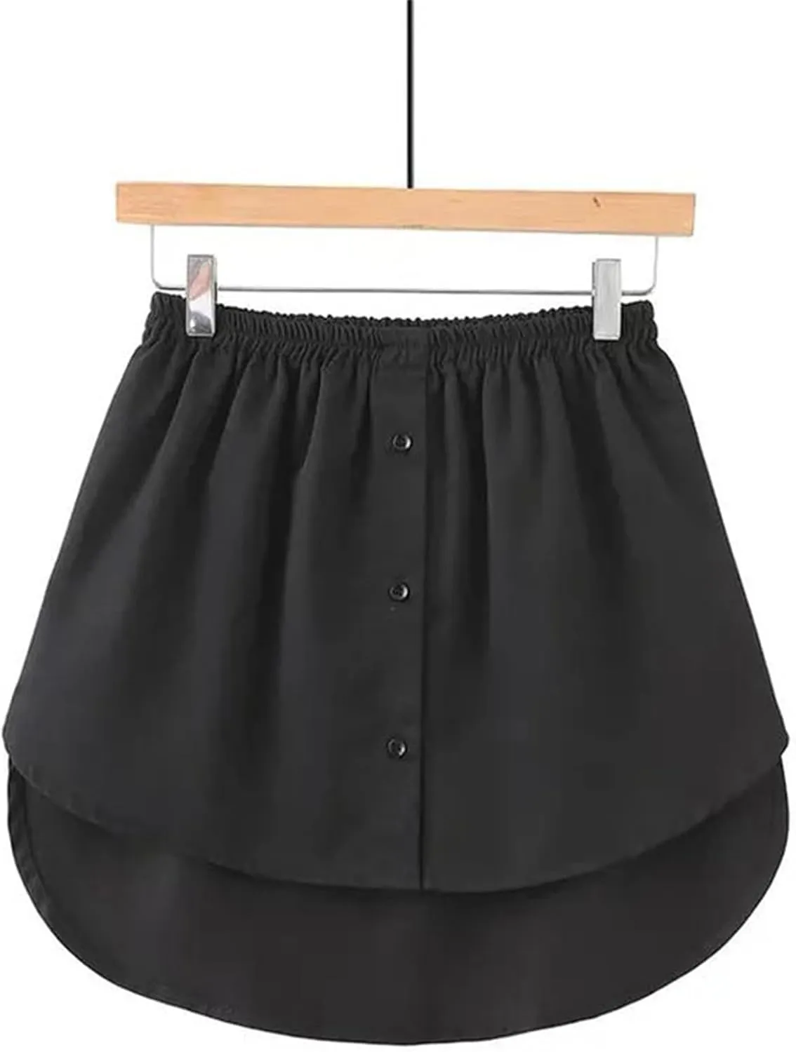 Women??s Shirt Extender Skirt Elastic Waisted Button Down Adjustable Underskirt Summer Loose A-line Folded Skirt 2025