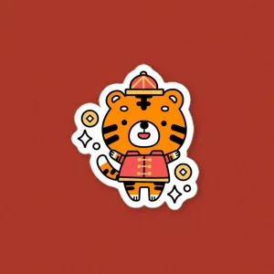 Year of the Tiger Vinyl Sticker
